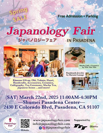 Japanology Fair in Pasadena SAT 03/22/2025