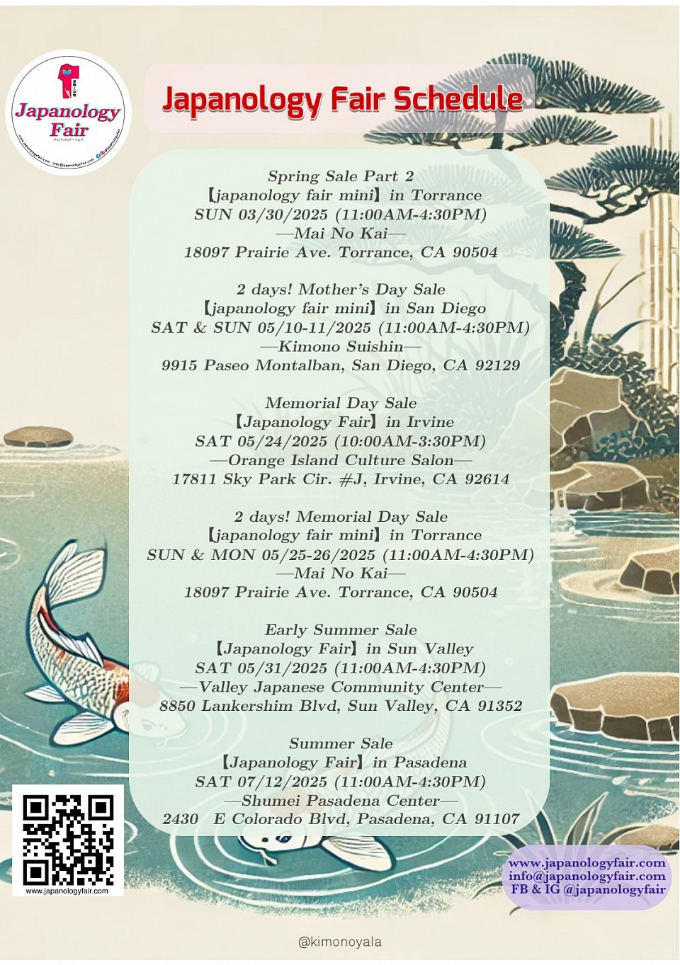 Japanology Fair Schedule