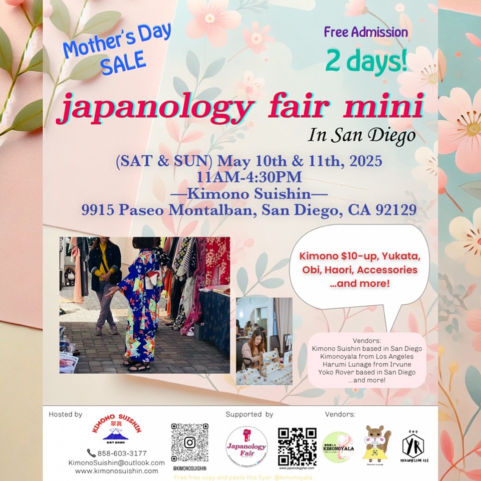 SAT & SUN 05/10-11/2025 japanology fair mini in San Diego