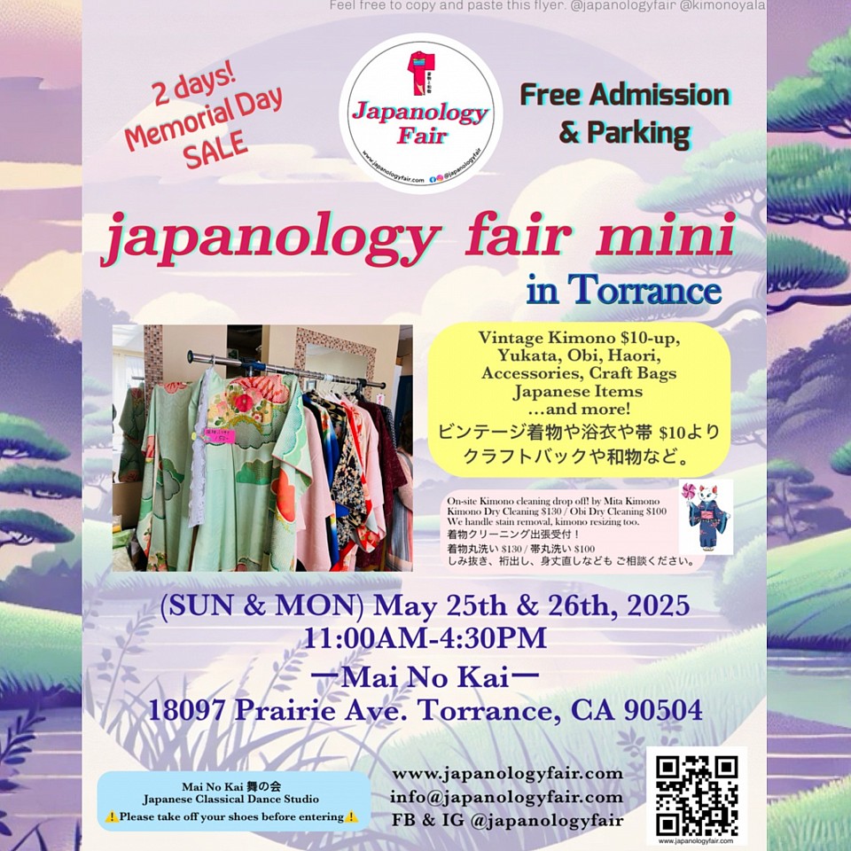 SUN & MON 05/25-26/2025 japanology fair mini in Torrance