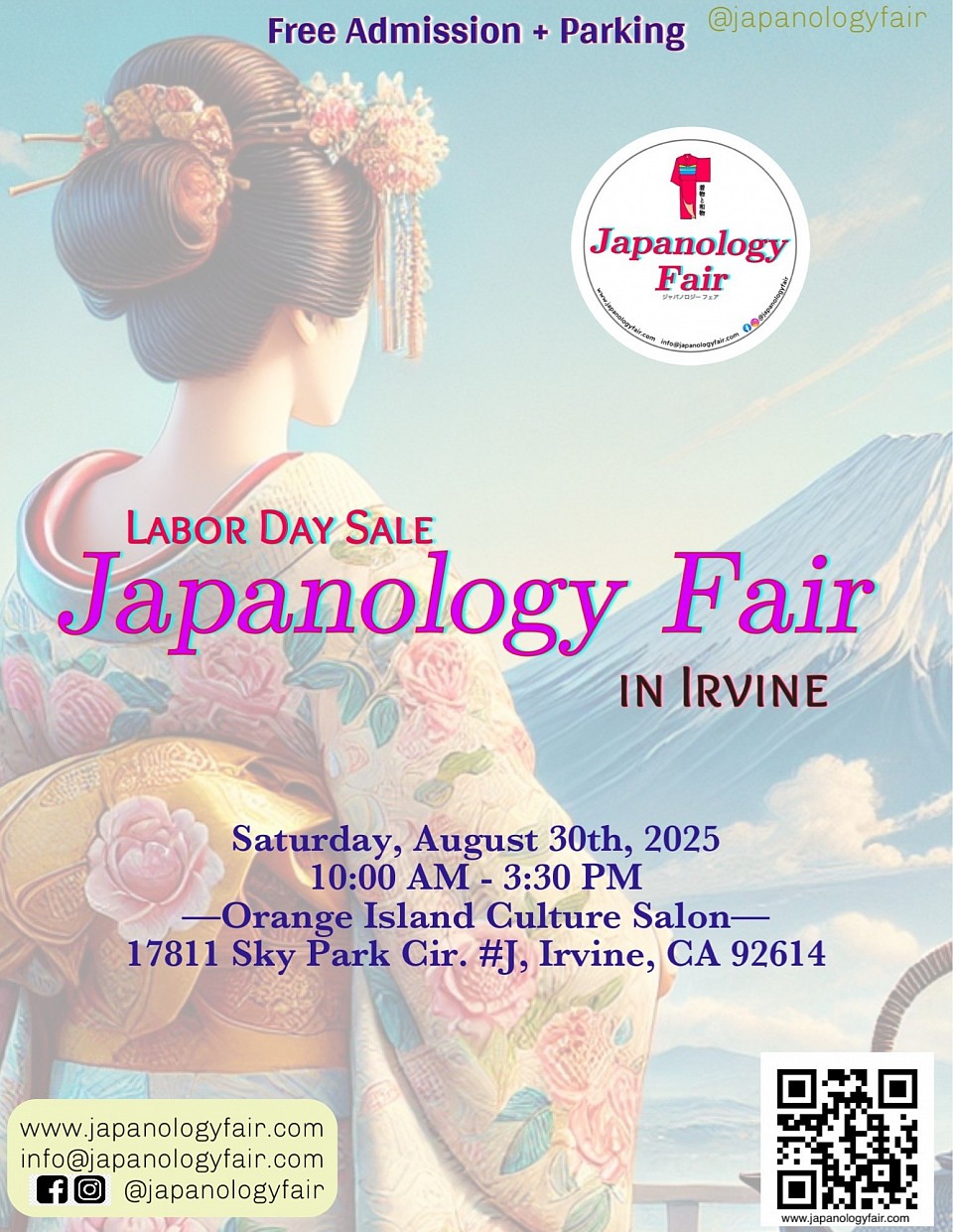 SAT 08/30/2025 Japanology Fair in Irvine
