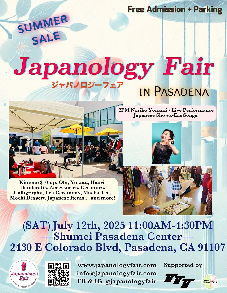 SAT 07/12/2025 Japanology Fair in Pasadena