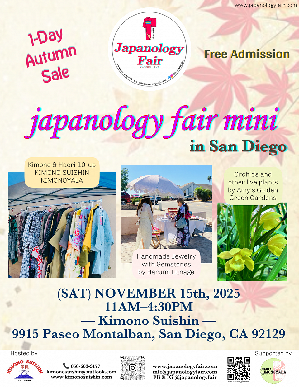 SAT 11/15/2025 japanology fair mini in San Diego