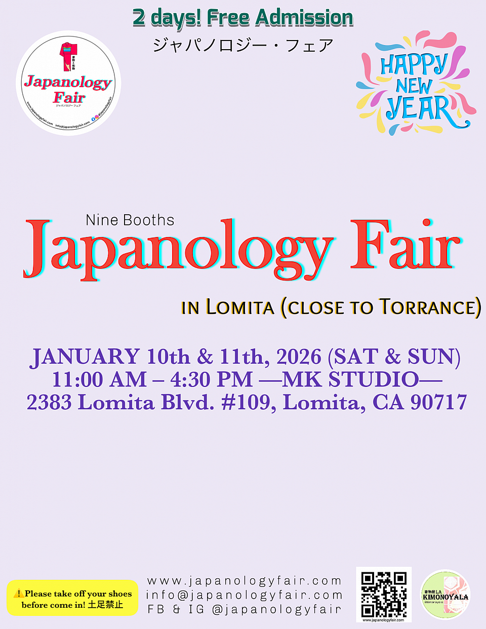 SAT & SUN 01/10-11/2026 Japanology Fair in Lomita